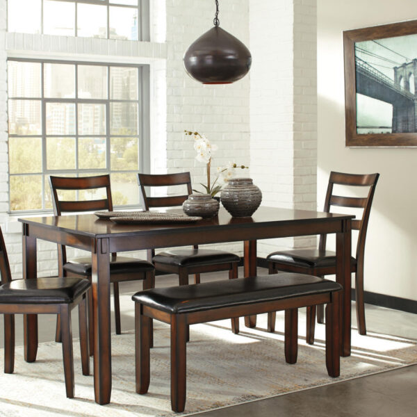Table - Coviar Dining Room Table and Chairs with Bench Set of 6