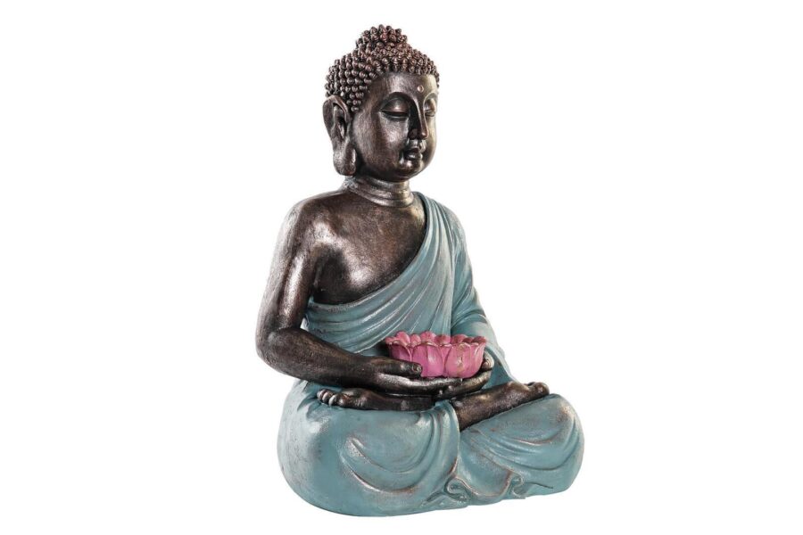 eksootiline Buddha kuju küünlahoidjaga