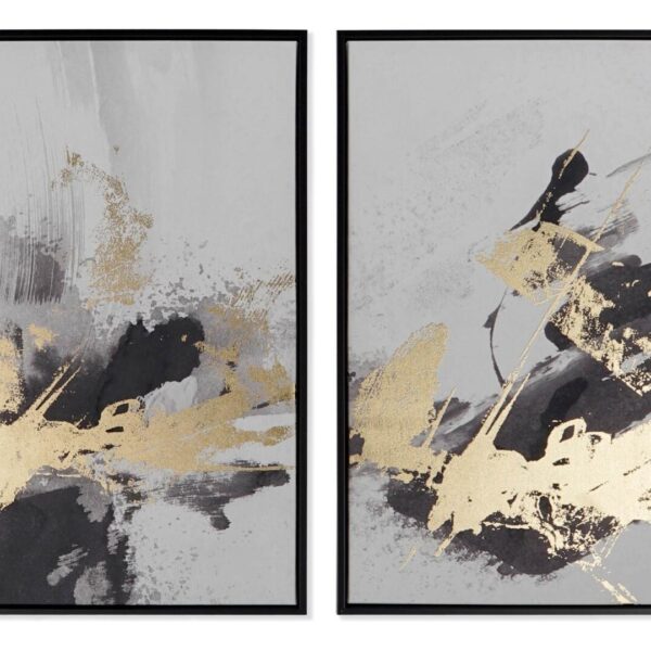 Kahest pildist koosnev seinapiltide komplekt Abstrakt Dark