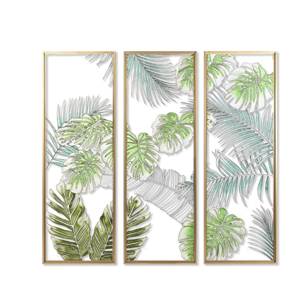 3 osast koosnev seinadekoratsioon Palm Set.