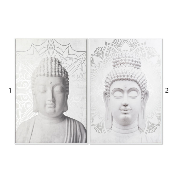 Seinapilt Buddha White on dekoratiivne aksessuaar.