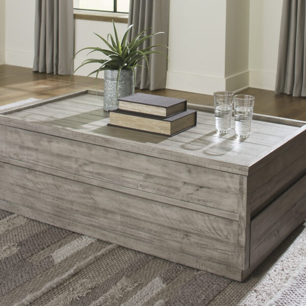 Tõstetava pealisplaadiga Ashley Naydell lift top diivanilaud.