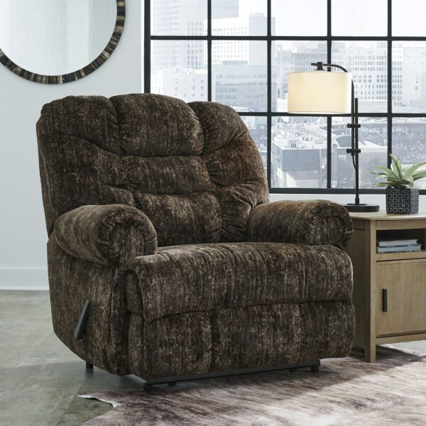 Ashley Movie Man pruun recliner tugitool elutoas