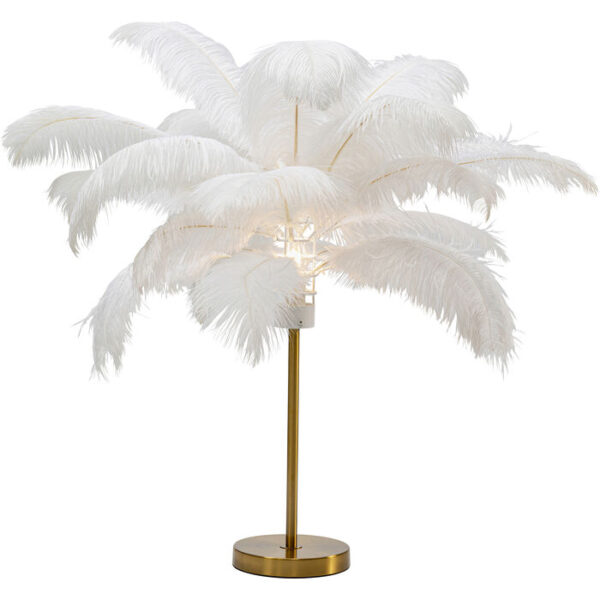 Glamuurne Kare Design lauavalgusti Feather Palm White.