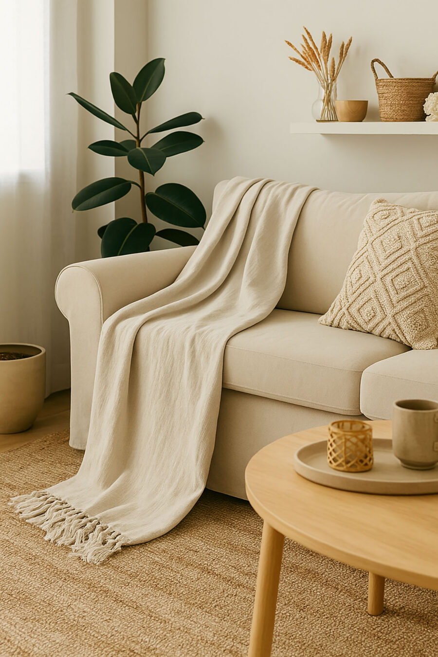 Pleed Cotton Beige - Image 2